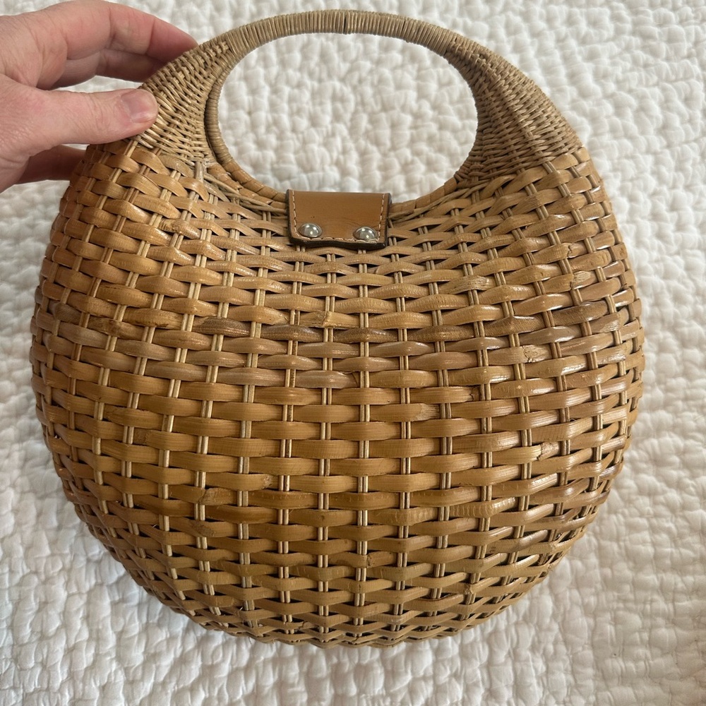 Kayu Ines wicker straw basket bag - Picture 3 of 10